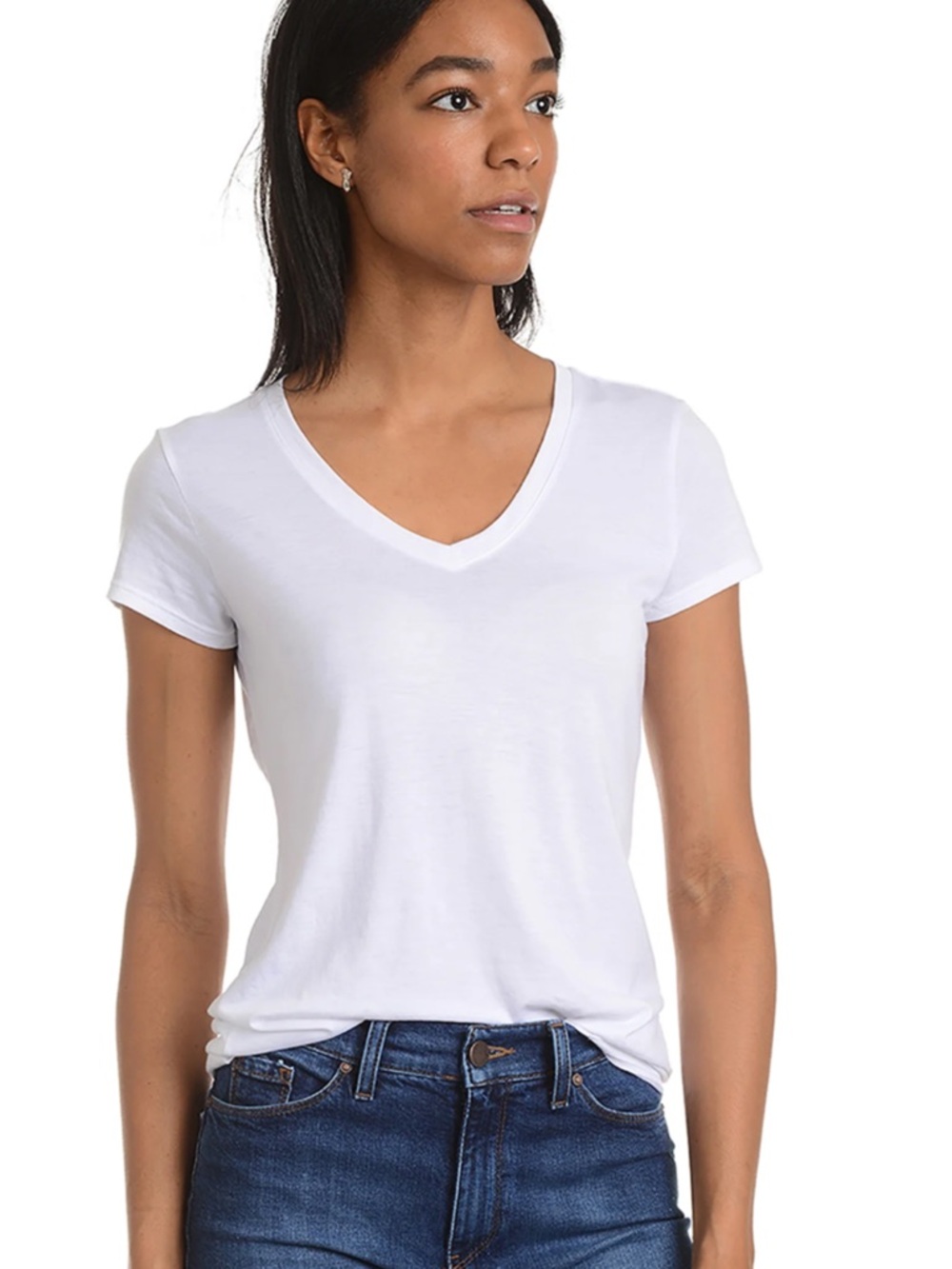 Mott & Bow Fitted V -Neck Marcy Tee
